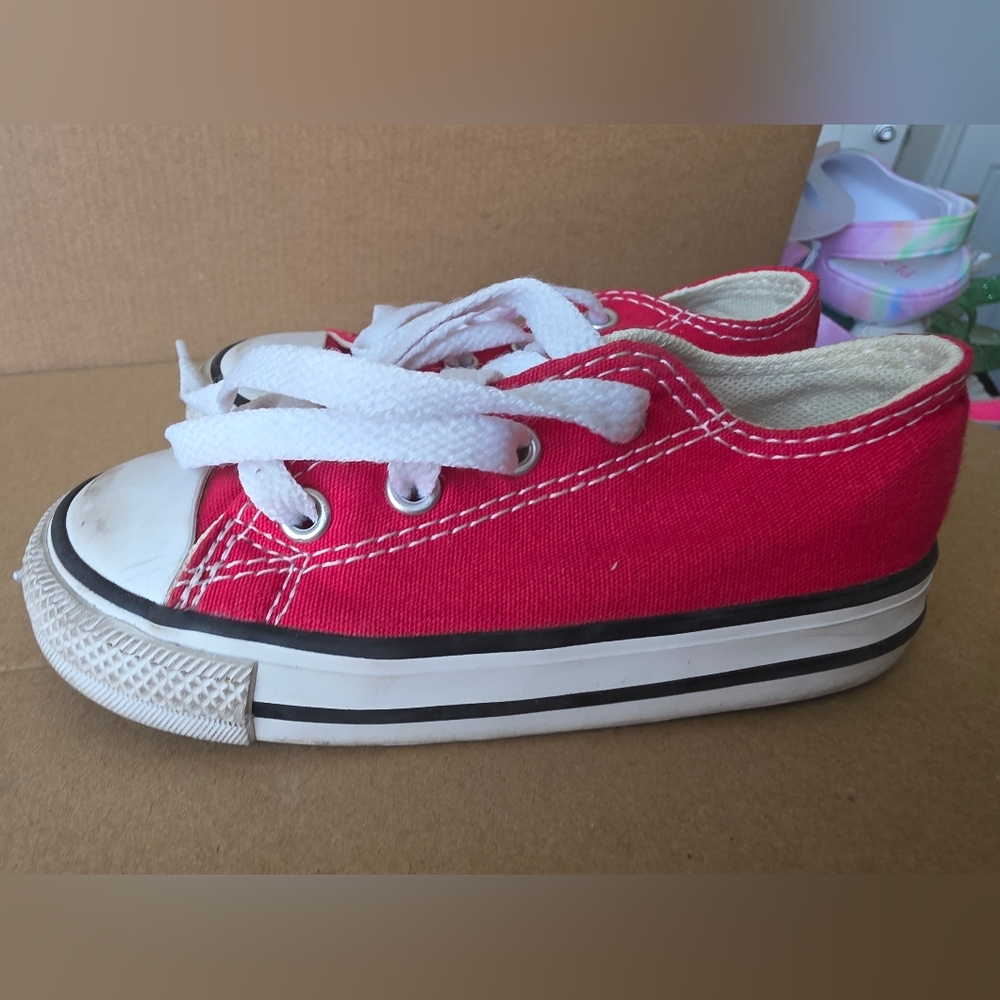 Converse Red and White Kids Sneakers